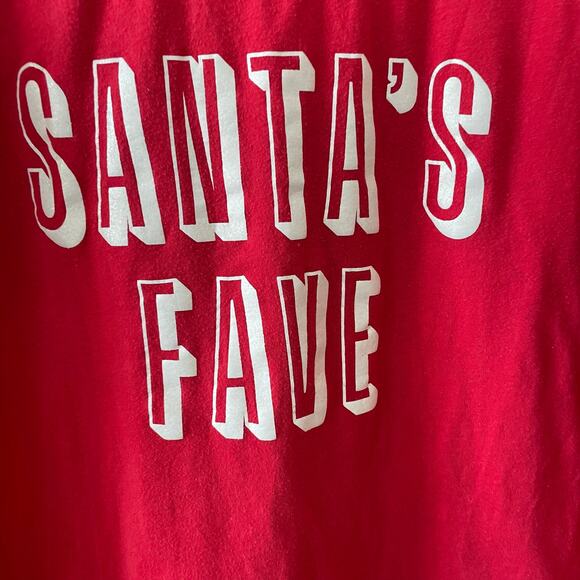 Victorias Secret Womens Christmas SleepShirt Size Small Red Santas Fave Pajama - Picture 2 of 3